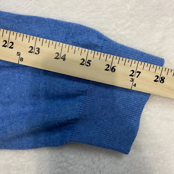 LL BEAN CASHMERE COTTON BLEND V-NECK SWEATER LIGHT BABY BLUE MENS SIZE XXL TALL - Picture 9 of 9